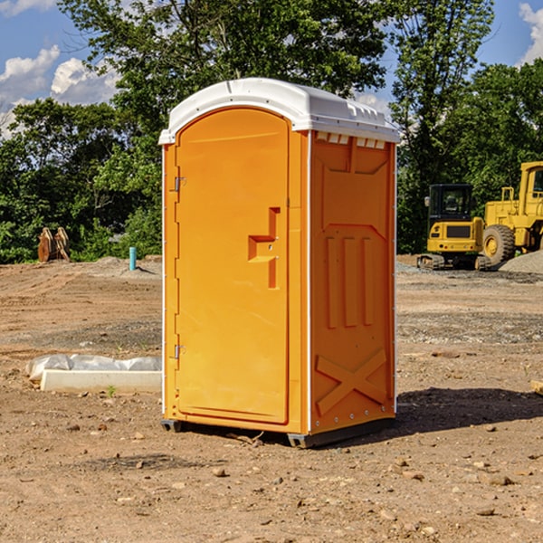 how often are the porta potties cleaned and serviced during a rental period in Borgholm MN